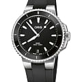 Oris Oris Aquis Date Calibre 400 01 733 7792 4154-07 4 19 64FC  01 733 7792 4154-07 4 19 64FC механические мужские часы  черный циферблат, браслет каучук — вид спереди